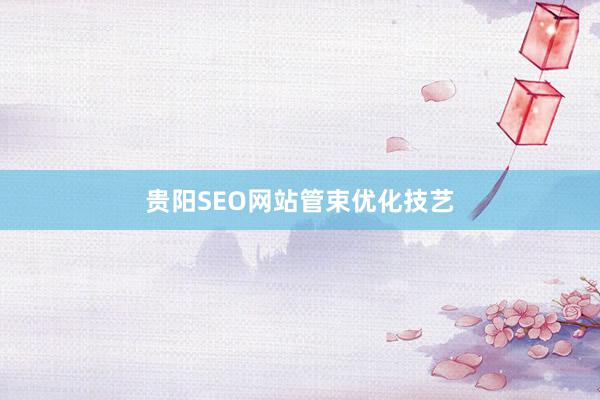贵阳SEO网站管束优化技艺